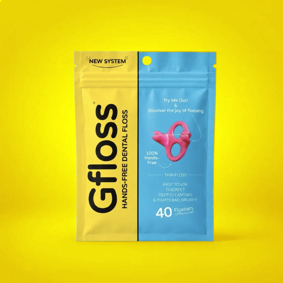 Gfloss ハンズフリーデンタルフロス 40本入り